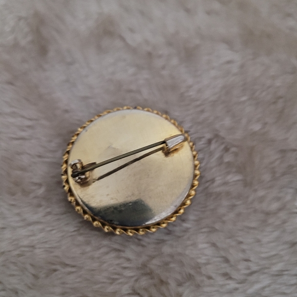 Italian Mosaic Tile Pin Brooch - Picture 2 of 3